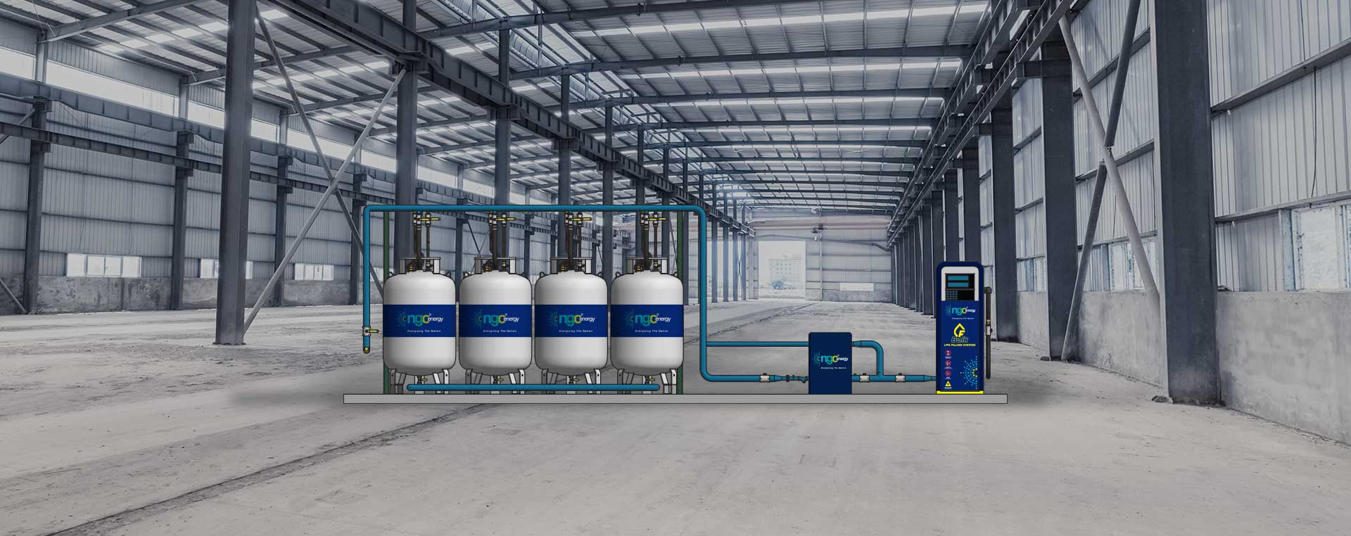 F Bulk Onsite Forklift Gas Refilling System LPG Gas NGC Energy